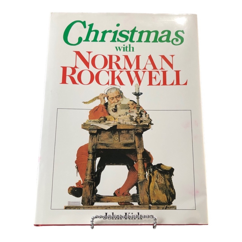 Christmas with Norman Rockwell Book: John Kirk HB Dust Jacket 1990 Kid Adult VTG